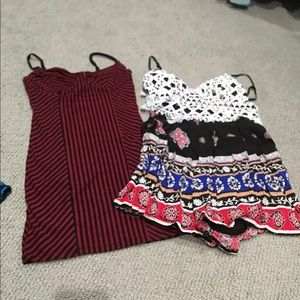 small dress from forever 21. and small romper